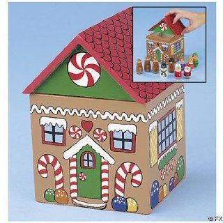 11 Pc WOODEN GINGERBREAD HOUSE/Nesting CHRISTMAS HOLIDAY