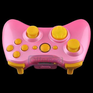 Full Housing Case for Xbox 360 Glossy Pink Controller Shell with