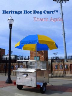 Mobile Hot Dog Cart Food Vending Concession Stand Kiosk Trailer Vendor