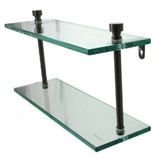 Universal 3/8 Double Glass Shelf Length 16, Finish