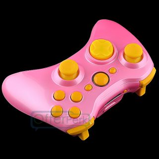 Full Housing Case for Xbox 360 Glossy Pink Controller Shell with