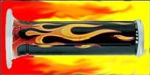 Vespa Hotrod Style Rockabilly Flame Handle Bar Grips