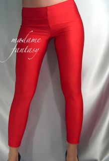Sexy Red Opaque Shiny Spandex Leggings XXL