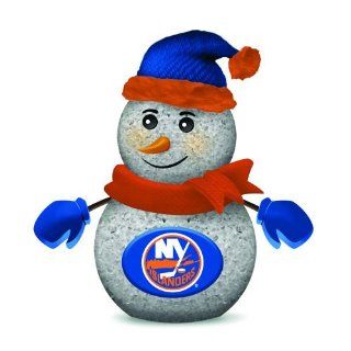 New York Islanders 4 Inch Tabletop Snowman (Set of 2