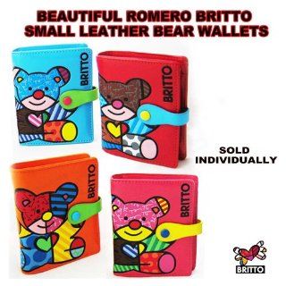 Romero Britto Bear Small Wallet Leather New Purse Credit