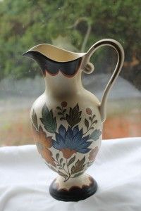 Vintage Flora Gouda Handpainted Pitcher Made in Holland WOW