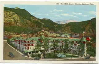 Manitou Springs Co The Cliff House Linen Postcard Colorado