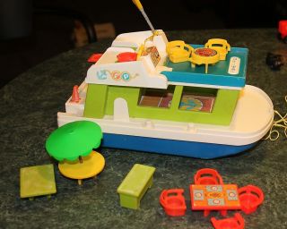  Fisher Price Little People Houseboat Boat Yacht Tables Chairs