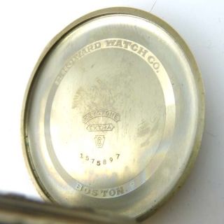 Vintage E Howard Pocket Watch 17 Jewels White Gold Filled 1917 Working