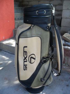 Lexus Belding Leather Staff Cart Golf Club Bag Nice Black Tan