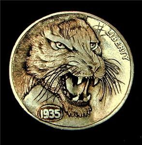Hobo Nickel Tiger by The Tail by Howard Thomas Ohns