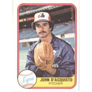 1981 Fleer # 163 John DAcquisto Montreal Expos Baseball