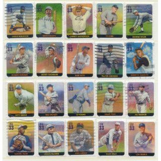 USA Postage Stamps Legends of Baseball. Complete Used Set