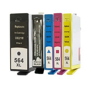 PACK Remanufactured HP 564XL Ink Cartridge Set for PhotoSmart Inkjet