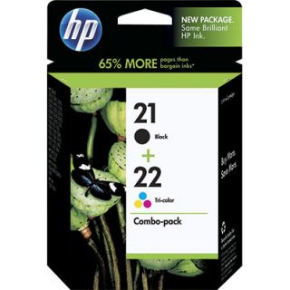 HP 21 22 Black Tricolor Genuine Ink Cartridge C9509FN