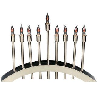 Stainless Steel Electric Menorah with Separate Switches