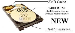 320GB SATA Hard Drive (5400 RPM) for HP Notebook PC G60 G60T G61 G62