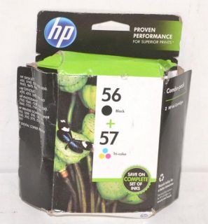 HP 56 57 Inkjet Toner Ink Print Cartridge Dual Pack Black Tri Color