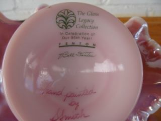 Fenton Glass Legacy Collection Basket HP Signed Bill