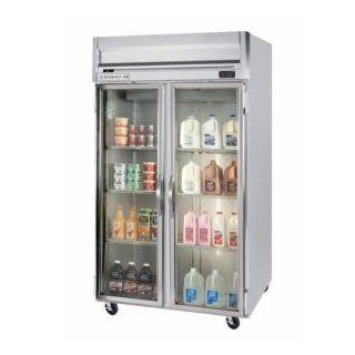 Beverage Air HRS2 1G LED 2 Section Glass Door Reach In