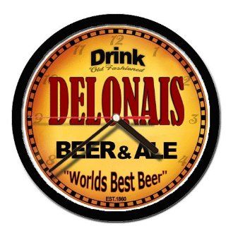 DELONAIS beer and ale cerveza wall clock 