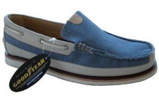 $100 Nautica Course Blue Leather Boat Sail Shoes 9: Shoes