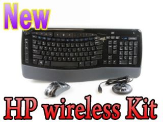 New HP Wireless Deluxe Ergonomic Keyboard Optical Mouse Kit KBRF1252