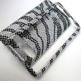 Bling Diamond Rhinestone Zebra Phone Cover Case for HTC EVO 4G
