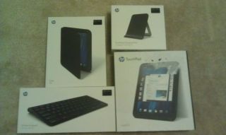 HP TouchPad 32GB Bundle Case TouchStone Dock Wireless Keyboard and
