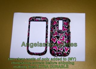 HEART rhinestone black pink silver BLING case cover HTC MY TOUCH phone