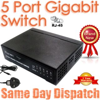  Gigabit 1000Mbps 1GB Ethernet LAN Cable Hub Switch Splitter