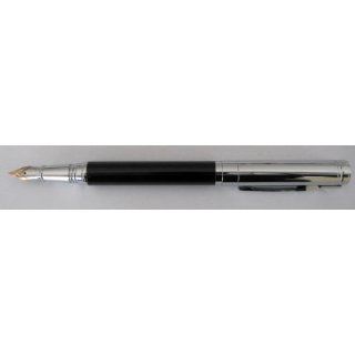 Bossman 102 Black Fountain Pen with 14k Gold Nib (No Gift