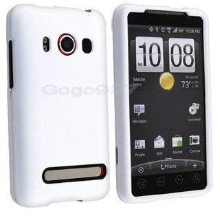 New Hard Rubber Rubberized Case Cover for HTC EVO 4G Phone White