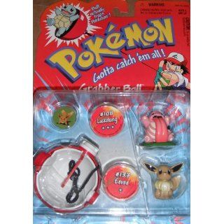 Pokemon Grabber Ball #108 Lickitung & #133 Eevee Toys