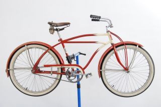Vintage 1949 Huffman Airflyte Balloon Tire Bicycle Antique Bike Red