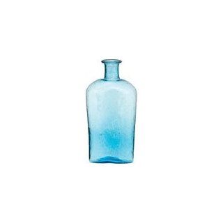 Turquoise Blue Recycled Glass Vase (flask design): Home