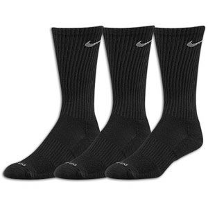 Nike 3 Pk Dri Fit 1/2 Cushion Crew Sock   Basketball   Accessories