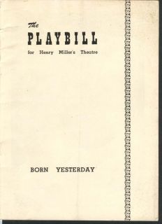  Playbill 6 18 49 King Calder Otto Hulett Henry Millers Theatre