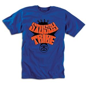 Stussy Bubble Tripe T Shirt   Mens   Skate   Clothing   Royal/Orange