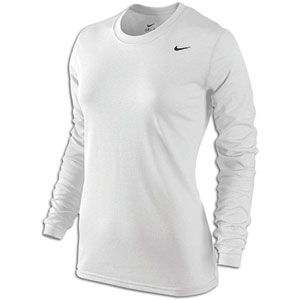 Nike Legend L/S T Shirt   Womens   Training   Clothing   White/Black