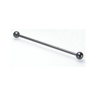 14g BlackOut Straight INDUSTRIAL Barbell 1 up to 2 1 3/4~44mm with