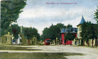 East and West Main St Hummelstown PA Postcard