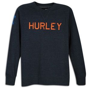 Hurley Brandage Fleece Crew   Mens   Casual   Clothing   Heather Navy