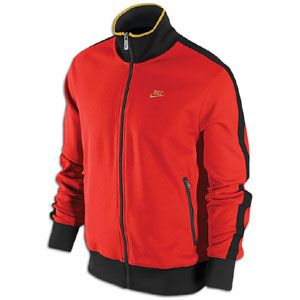 Nike N98 Gold Logo Tack Jacket   Mens   Casual   Clothing   Gym Red