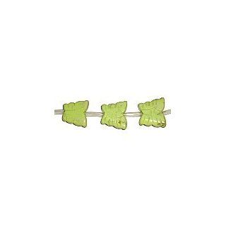 Apple green turquoise carved butterfly beads (13x15mm, 22