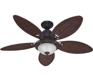Hunter 54 Caribbean Breeze Tropical Weathered Bronze Ceiling Fan HR