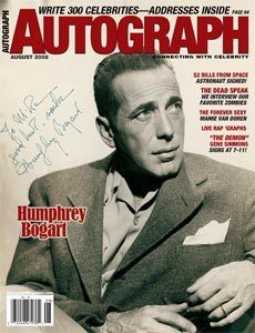 Humphrey Bogart Space Bills Aug 08 Autograph Magazine