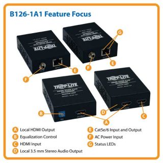 Tripp Lite B126 1A1 HDMI Over Cat5 Active Extender Kit TAA
