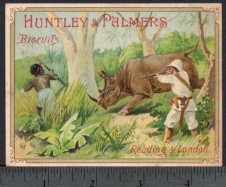 Huntley Palmers Biscuits African Safari Hunting Rhino