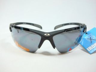 Foster Grant Iron Man Black Sports Sunglasses Hurdle EG1210 New